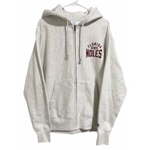 Florida State Seminoles‎ Champion Gray Hooded Sweatshirt Jacket Men's Size Large